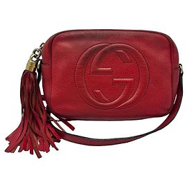 Gucci Soho Disco Shoulder Bag in Red Leather Red