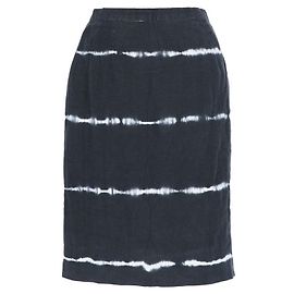 Falda Kenzo Jungle de lino tie-dye azul y blanco Azul