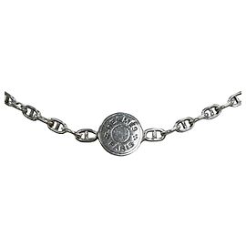 Hermès Collar de Cadena Hermes 925 Chaine d'Ancre Mini Sellier Plata