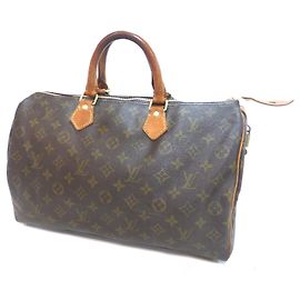 Sac à main Louis Vuitton Speedy 35 Monogram Marron Monogramme