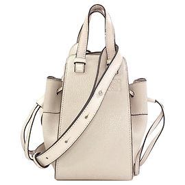 Bolso 2-Way Loewe Hammock Mini en piel de becerro blanca Blanco