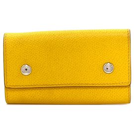Hermès Hermes Sellier Etuicle 4 Key Case Yellow