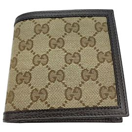 Gucci GG Canvas Bi-fold Wallet in Brown Brown