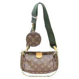 Bolsa de Ombro Louis Vuitton Monogram Khaki Multipochette Accessoires Marrom