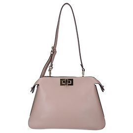 Sac à épaule FENDI Peekaboo Soft Small Gris