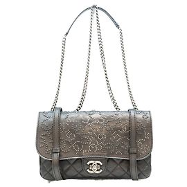 Bolso de hombro Chanel de piel de becerro negra Negro