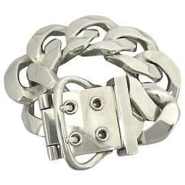 Hermès Pulsera Hermes Boucles Sellier TGM Plata