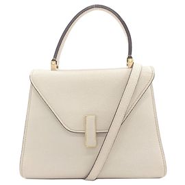 Valextra Iside 2-Way Handtasche in Light Gray Grau