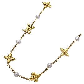 Louis Vuitton Gold Necklace Golden
