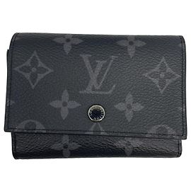 Portafoglio Louis Vuitton Eclipse Victor Tri-Fold Nero Monogramma