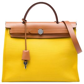Hermès Yellow Toile Herbag Zip 31 Yellow