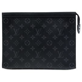 Louis Vuitton Black Monogram Eclipse Pochette Voyage MM Schwarz