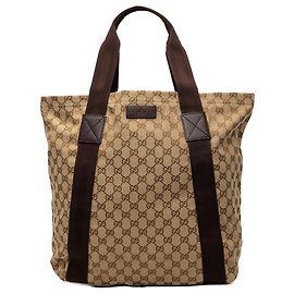 Sac cabas Gucci en toile GG beige Beige