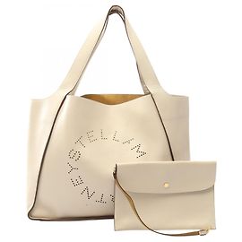 Stella Mc Cartney Stella McCartney Logo Tote Bag Cream