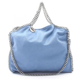Stella Mc Cartney Stella McCartney Falabella Shaggy Deer Fold Over Shoulder Bag Blue