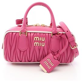 mala de mão 2-Way Miu Miu Matelassé Rosa