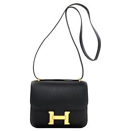 Hermès Sac à épaule Hermes Constance Mini 18 Noir