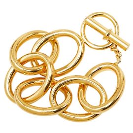 Chanel Gold Plated Charm Bracelet Golden