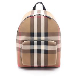 Burberry Jeff Check Backpack/Handbag Black Multiple colors Beige