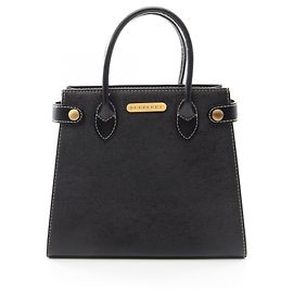 Burberry Black Leather Handbag Black