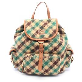 Mochila/Bolsa Miu Miu Check Multicor Bege Verde