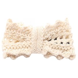 Barrette Miu Miu en ruban de coton blanc Blanc