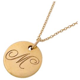 Autre Marque Tiffany & Co. 18K Yellow Gold Notes Letter Necklace Other
