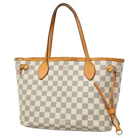 Louis Vuitton Damier Azur Neverfull PM Tote Bag White