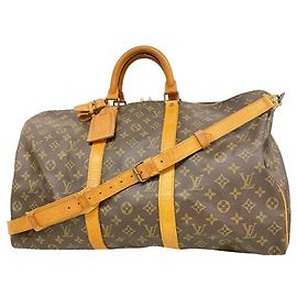 Louis Vuitton Boston Monogram Keepall Bandoulière 50 Braun