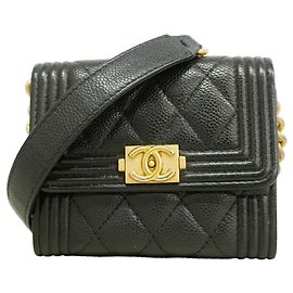 Portafoglio a catena/spalla Chanel Black Nero