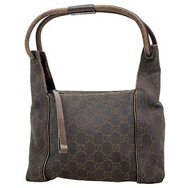 Gucci Brown Denim Handbag Brown