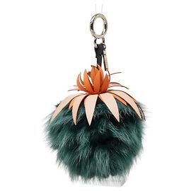 Porte-clés Fendi Pom Fruit Pineapple Charm Vert Orange