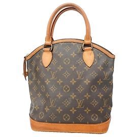 Louis Vuitton Monogram Lockit Handbag Brown