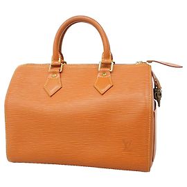Sac à main Louis Vuitton Epi Speedy 25 Doré