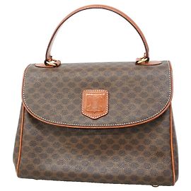 Céline Celine Macadam Handbag Brown