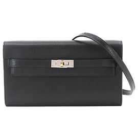 Hermès Hermes Kelly To Go Shoulder Wallet Black