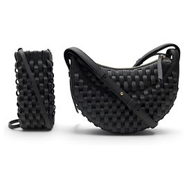 Polène NEUE POLENE NUMERO DIX ONDO EDITION HANDTASCHE SCHWARZES LEDER + TELEFONHÜLLE Schwarz