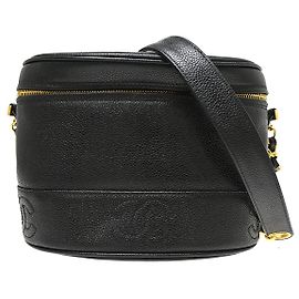 Chanel Vintage Timeless Vanity Case Caviar Small Nero