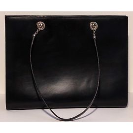 Sac Cabas Cartier Panthère en cuir noir Noir
