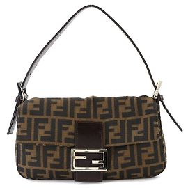 Fendi Zucca Mamma Baguette Handbag Brown