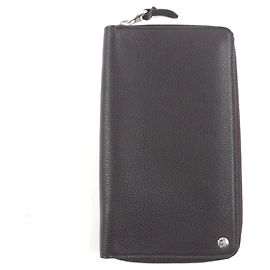 Alfred Dunhill Cartera larga de cuero Dunhill Boston Marrón oscuro