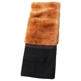 Estola Marni de lã e coelho com bolsos Marrom Preto