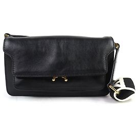 Marni SBMP0124Q6 Borsa a tracolla Trunk Soft EW in pelle Nero