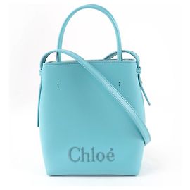 Sac Micro Tote Chloé Sense Bleu