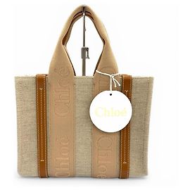 Sac cabas Chloé Woody Small Beige