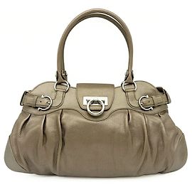 Sac à main Salvatore Ferragamo Gancini Marissa Bronze