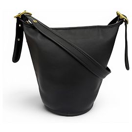 Bolsa de Ombro em Couro COACH Vintage 9953 Preto