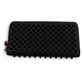 Cartera larga de piel negra Christian Louboutin Negro
