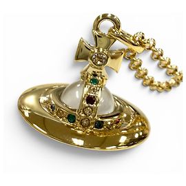 Collier Vivienne Westwood Gold Rhinestone Doré