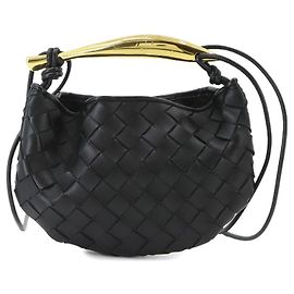 Bottega Veneta Intrecciato Mini Sardine Handbag Black